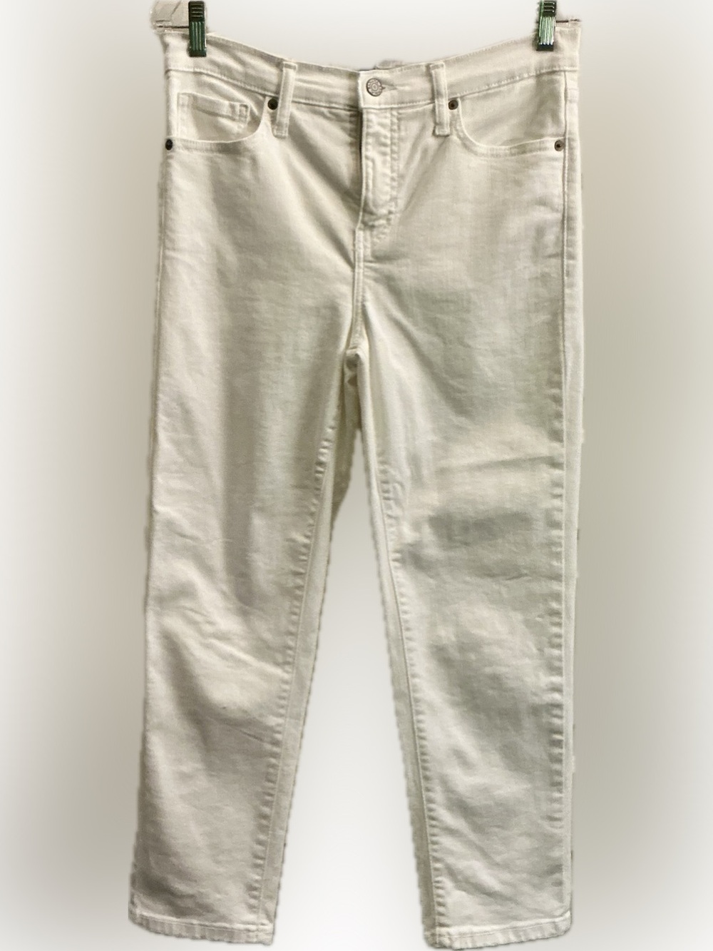 Banana Republic High Rise Slim White Cropped Jeans Petite 29/8